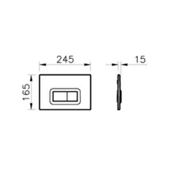 Vitra Loop R Kumanda Paneli Parlak Krom- 740-0680 Krom - Görsel 2
