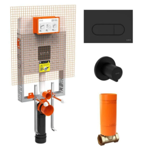 Vitra Mat Siyah 8 Cm Gömme Rezervuar Seti 800-1896