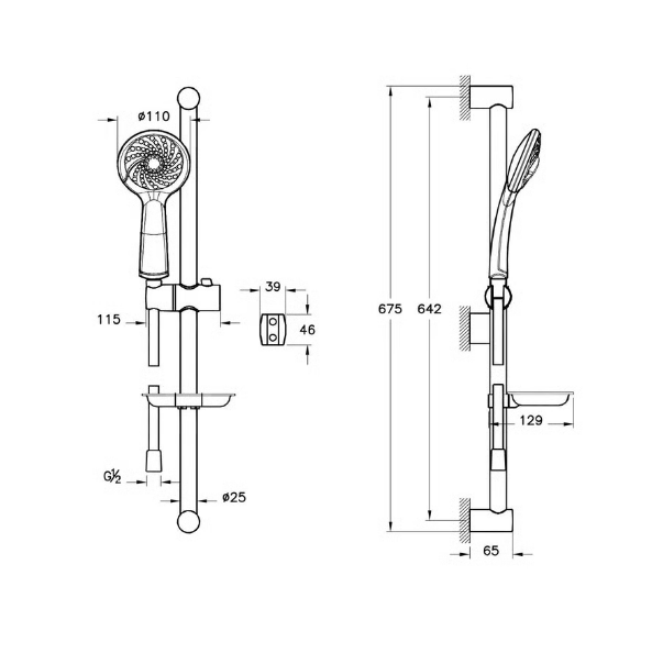 Artema Samba 3F Sürgülü Duş Takımı A45680 - Görsel 2