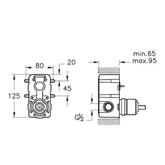 Artema A41949 Ankastre Banyo Bataryası Krom - Görsel 2