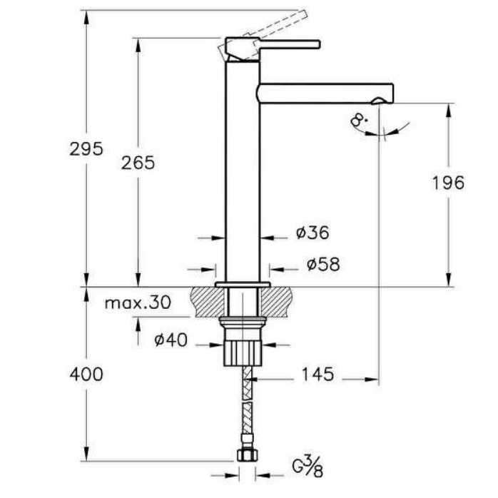Vitra Origin Çanak Lavabo Bataryası Bakır A4255726 - Görsel 2