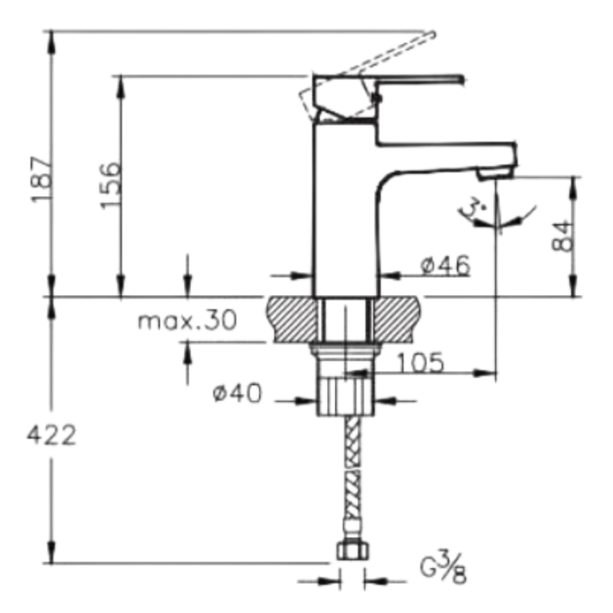 Artema Nora S Lavabo Bataryası - A42878 - Görsel 2