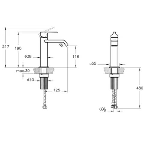 Vitra Suit A4281674 Lavabo Bataryası Soft Altın - Görsel 2